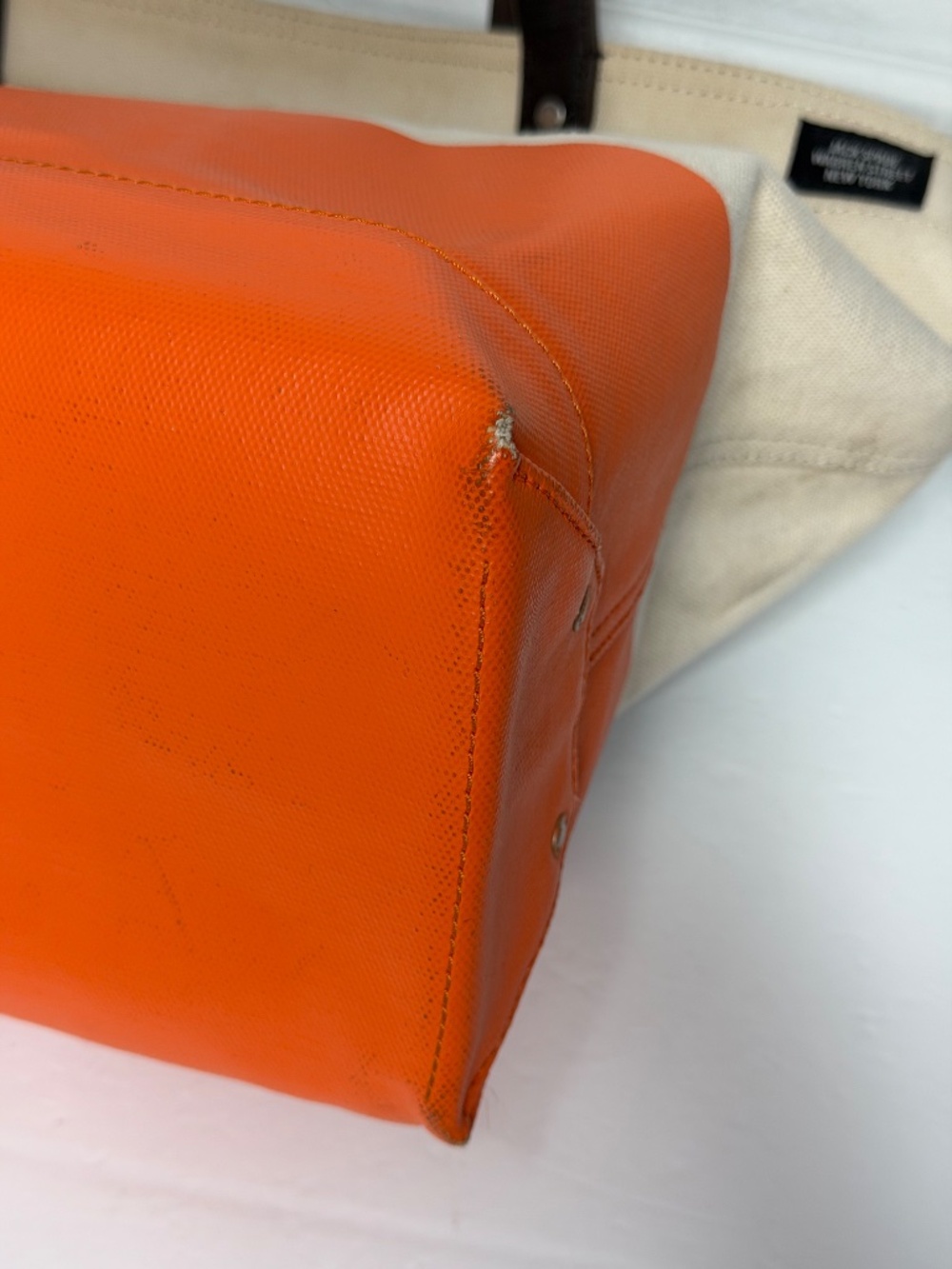 Kate Spade Jack Spade Industrial Canvas Coal Bag Travel weekender Tote Zip - Picture 9 of 16